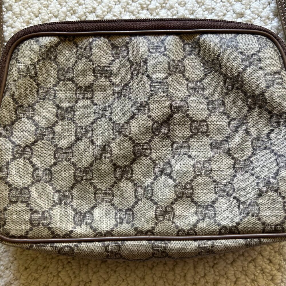 Vintage Gucci Supreme Shoulder Bag Clutch GG Logo Vintage 1980s - Picture 4 of 7